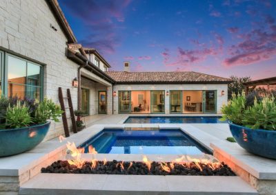 Chandler swimming pool fire pit